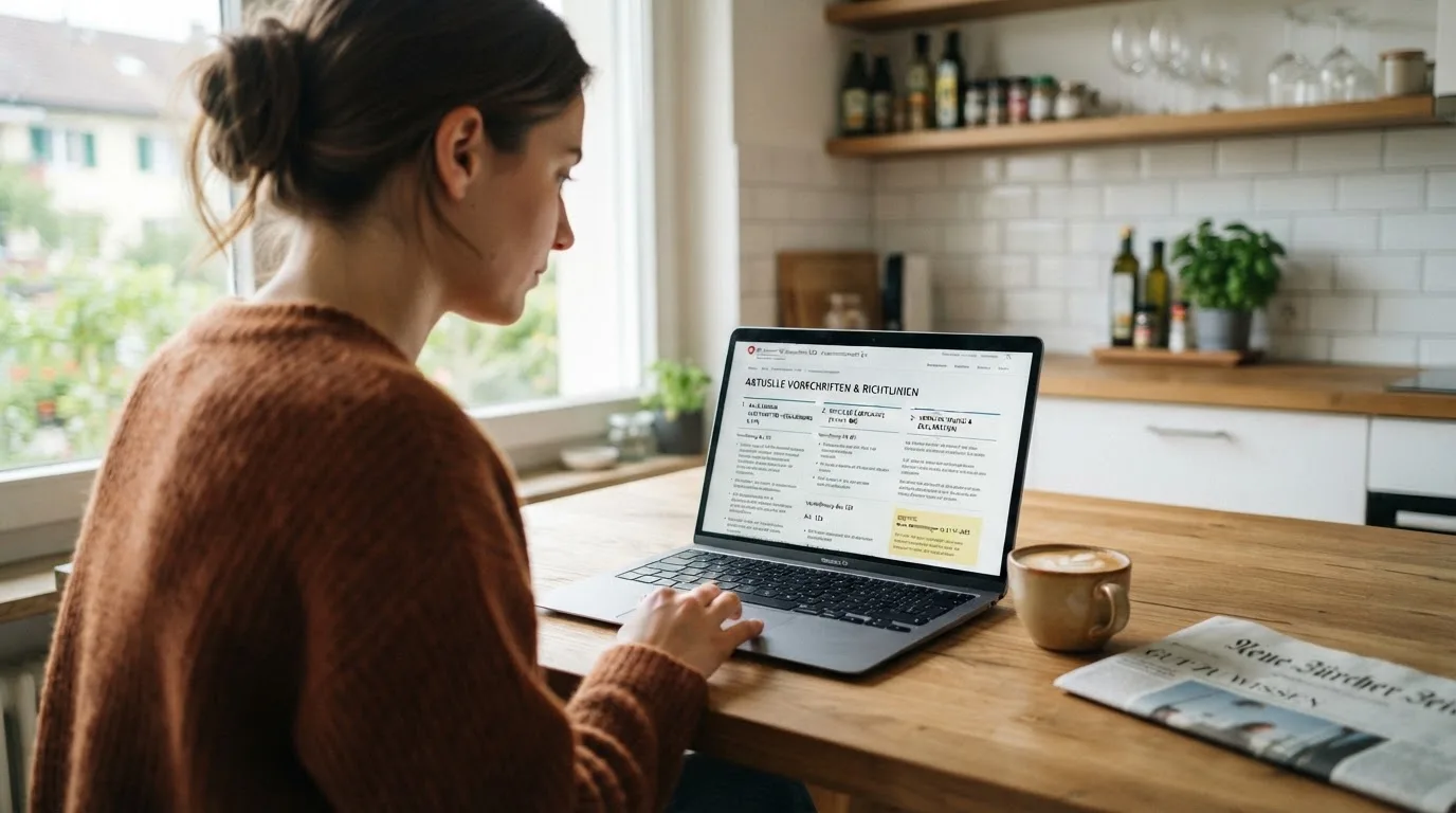 Person am Laptop liest eine Übersichtsseite zu Geldspielen im Internet — bitcoin cash casino vergleich