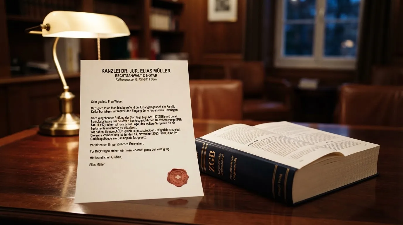 Amtliches Schreiben mit Stempel auf einem Schreibtisch neben einem Gesetzbuch — casino guthaben ohne einzahlung