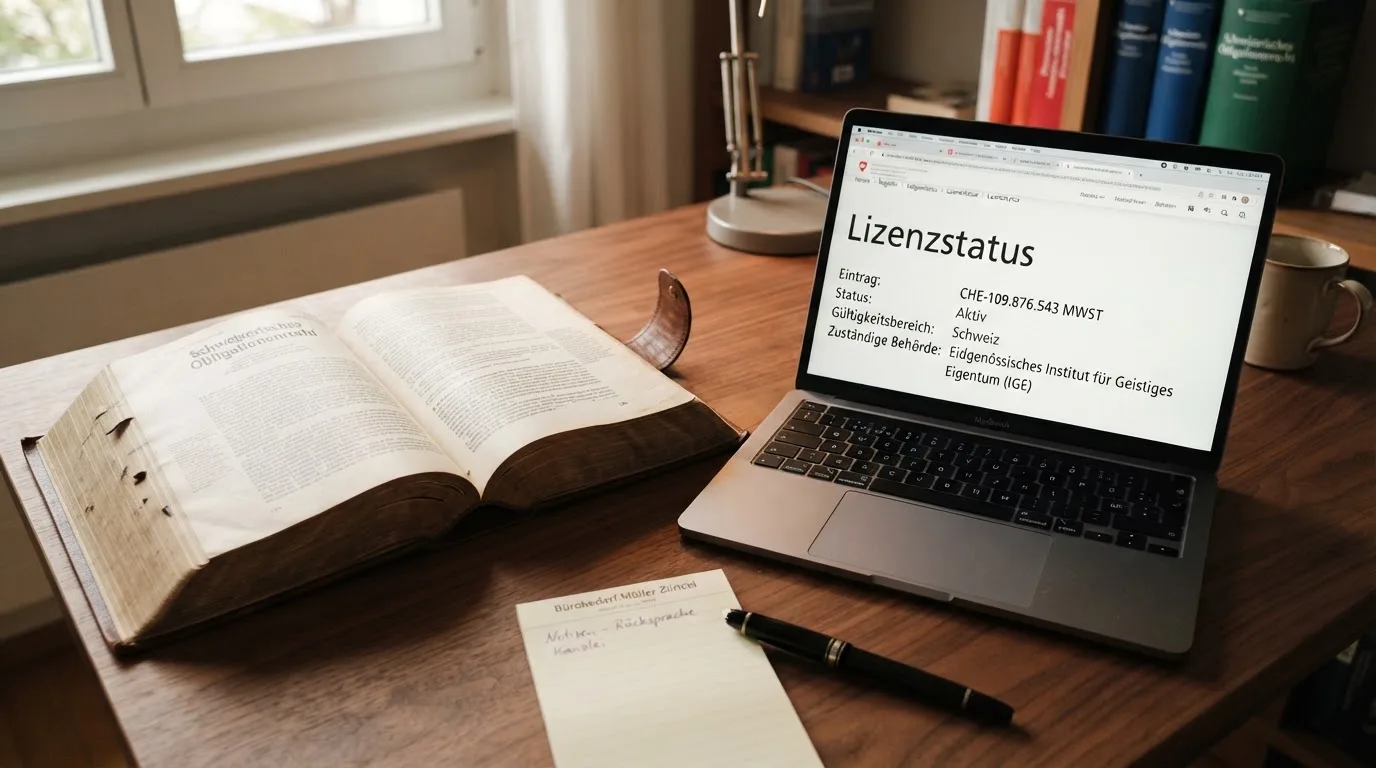 Amtliches Schreiben mit Stempel auf einem Schreibtisch neben einem Gesetzbuch — online casino mit autoplay